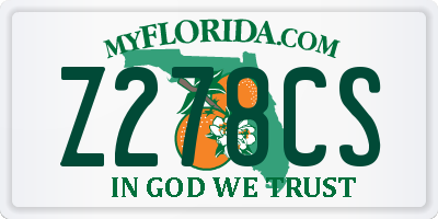 FL license plate Z278CS