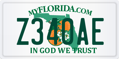 FL license plate Z340AE