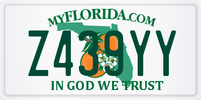 FL license plate Z439YY