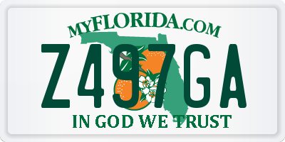 FL license plate Z497GA