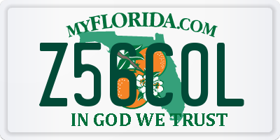 FL license plate Z56C0L