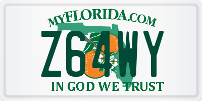 FL license plate Z64WY