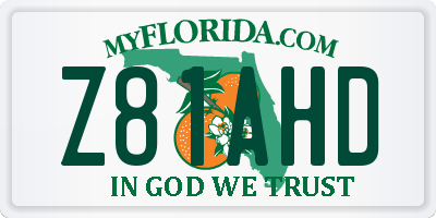 FL license plate Z81AHD