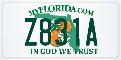 FL license plate Z831A