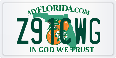 FL license plate Z91CWG