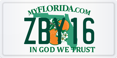 FL license plate ZBY16