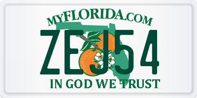 FL license plate ZEJ54