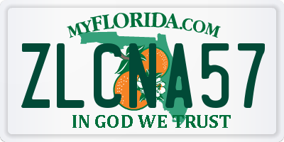 FL license plate ZLCNA57
