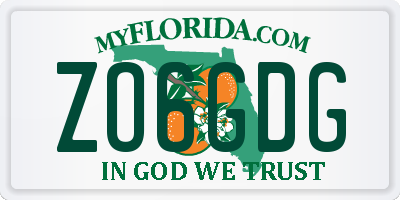 FL license plate ZO6GDG