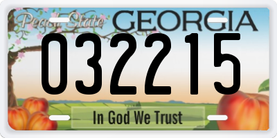 GA license plate 032215