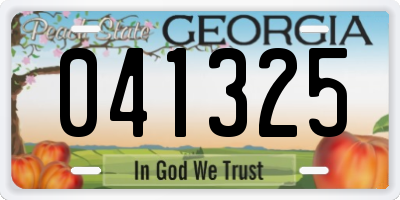 GA license plate 041325
