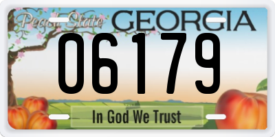 GA license plate 06179