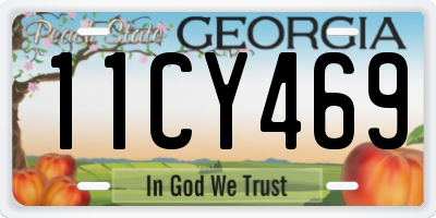 GA license plate 11CY469