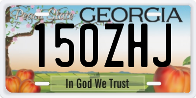 GA license plate 150ZHJ