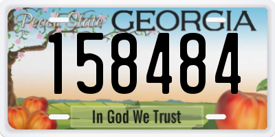 GA license plate 158484