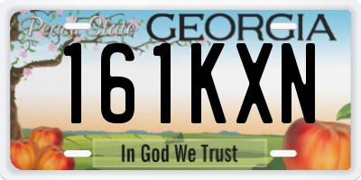 GA license plate 161KXN