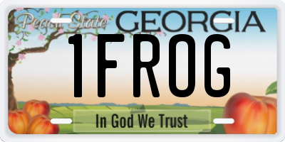 GA license plate 1FROG