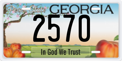 GA license plate 2570