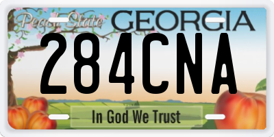 GA license plate 284CNA