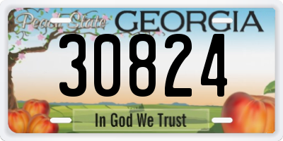 GA license plate 30824