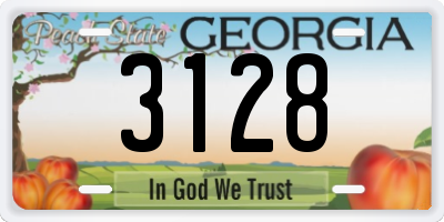 GA license plate 3128