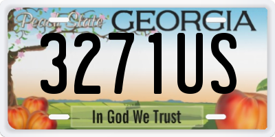 GA license plate 3271US