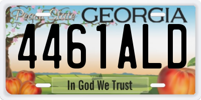 GA license plate 4461ALD