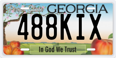 GA license plate 488KIX