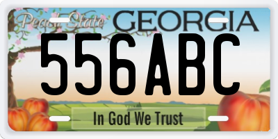 GA license plate 556ABC
