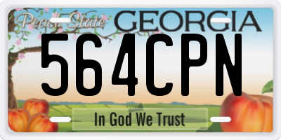 GA license plate 564CPN