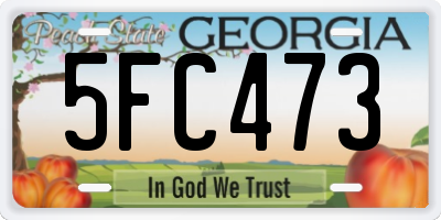 GA license plate 5FC473