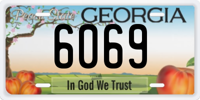 GA license plate 6069