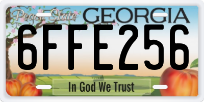 GA license plate 6FFE256