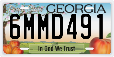 GA license plate 6MMD491