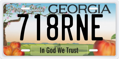 GA license plate 718RNE