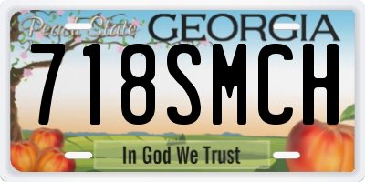 GA license plate 718SMCH