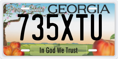 GA license plate 735XTU