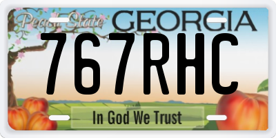 GA license plate 767RHC