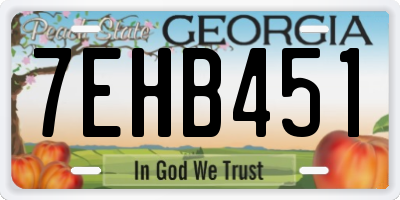 GA license plate 7EHB451