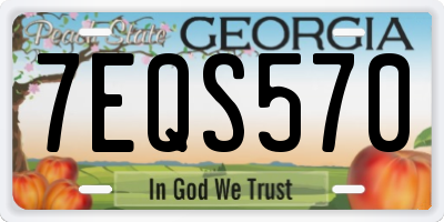 GA license plate 7EQS570