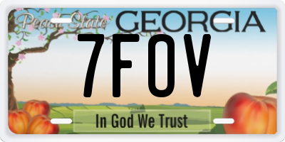 GA license plate 7FOV