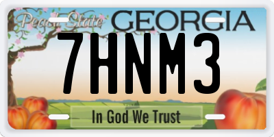 GA license plate 7HNM3