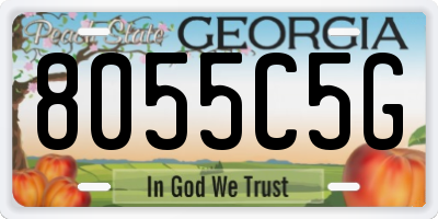 GA license plate 8055C5G