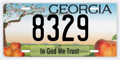 GA license plate 8329