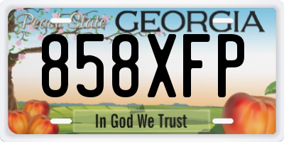 GA license plate 858XFP