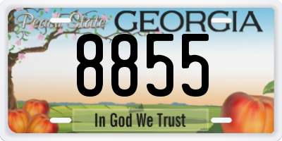 GA license plate 8855