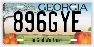 GA license plate 896GYE