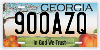 GA license plate 900AZQ