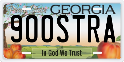 GA license plate 900STRA