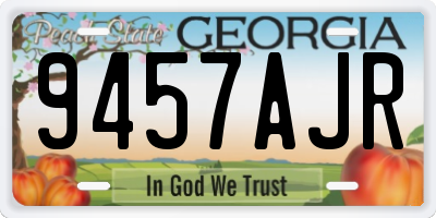 GA license plate 9457AJR